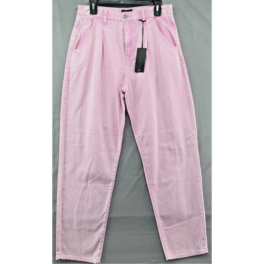 Rue 21 Shine Star Pink Tie Dye High Waist Pleated Jeans Women's Size 11 - Picture 1 of 5